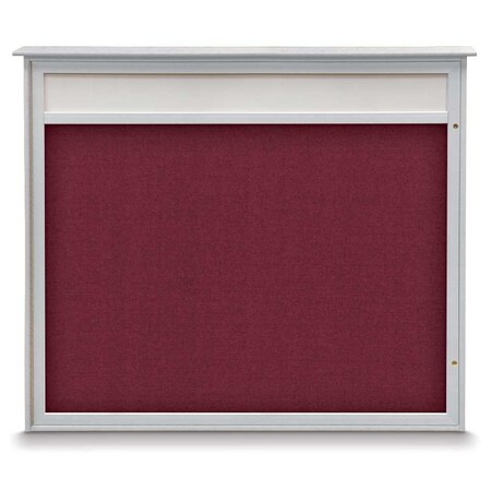 United Visual Products Double Door Enclosed Indoor Letterboard UV11255-GOLD-WHITE